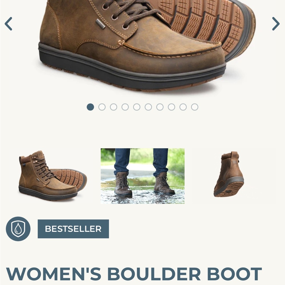 Women's Boulder Boot Grip Waterproof in Brown (Dakota)